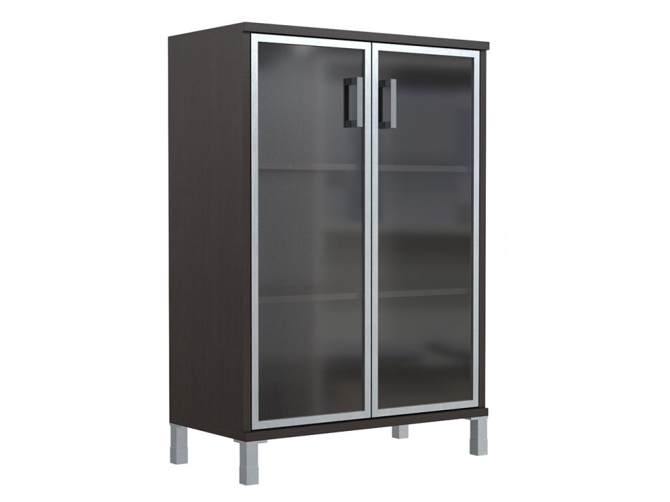 Кабинет руководителя BORN Шкаф для документов, двери стеклянные в алюминиевой раме 420-824